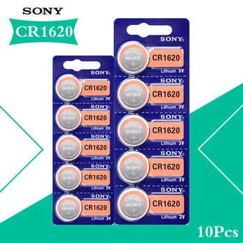 

3V 10pcs/lot Sony Original CR1620 Coin Cell Battery 5009LC Lithium Button Battery For LED Light and Other Electronic Appliances