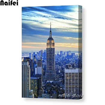 

5D Diy Diamond Painting Empire State Building New York City Diamond Mosaic Full Square landscape Diamond Embroidery cross stitch