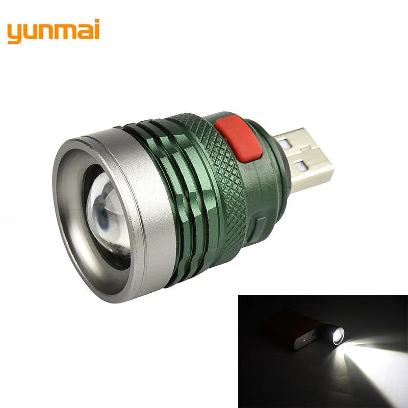 Новый мини-флеш-светильник USB портативный фонарь с зарядкой компьютерный