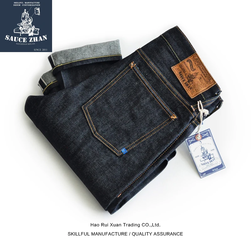 

SauceZhan 310XX-JP Japan Okayama Fabric Selvedge Jeans Raw Denim Jeans Unwashed Blue Jeans Japan Men Jeans Slim Fit Jeans