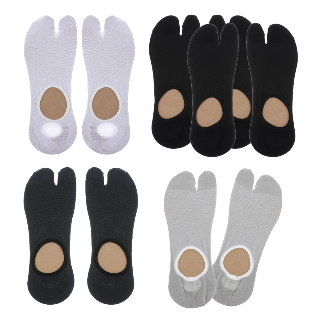 5 Pair Cotton 2 Toe Flip-Flops Socks Japanese Geta Tabi Socks Free Size