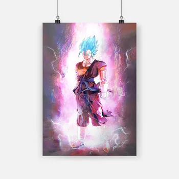 

Goku ssj blue kaioken x20 anime canvas painting decor wall art pictures bedroom study home living room decoration prints poster