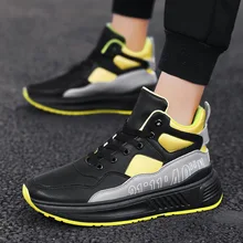 Мужская обувь осень г. Новая стильная зимняя обувь Мужская модная обувь универсальная спортивная повседневная сверхвысокая Мужская обувь для папы с высоким берцем