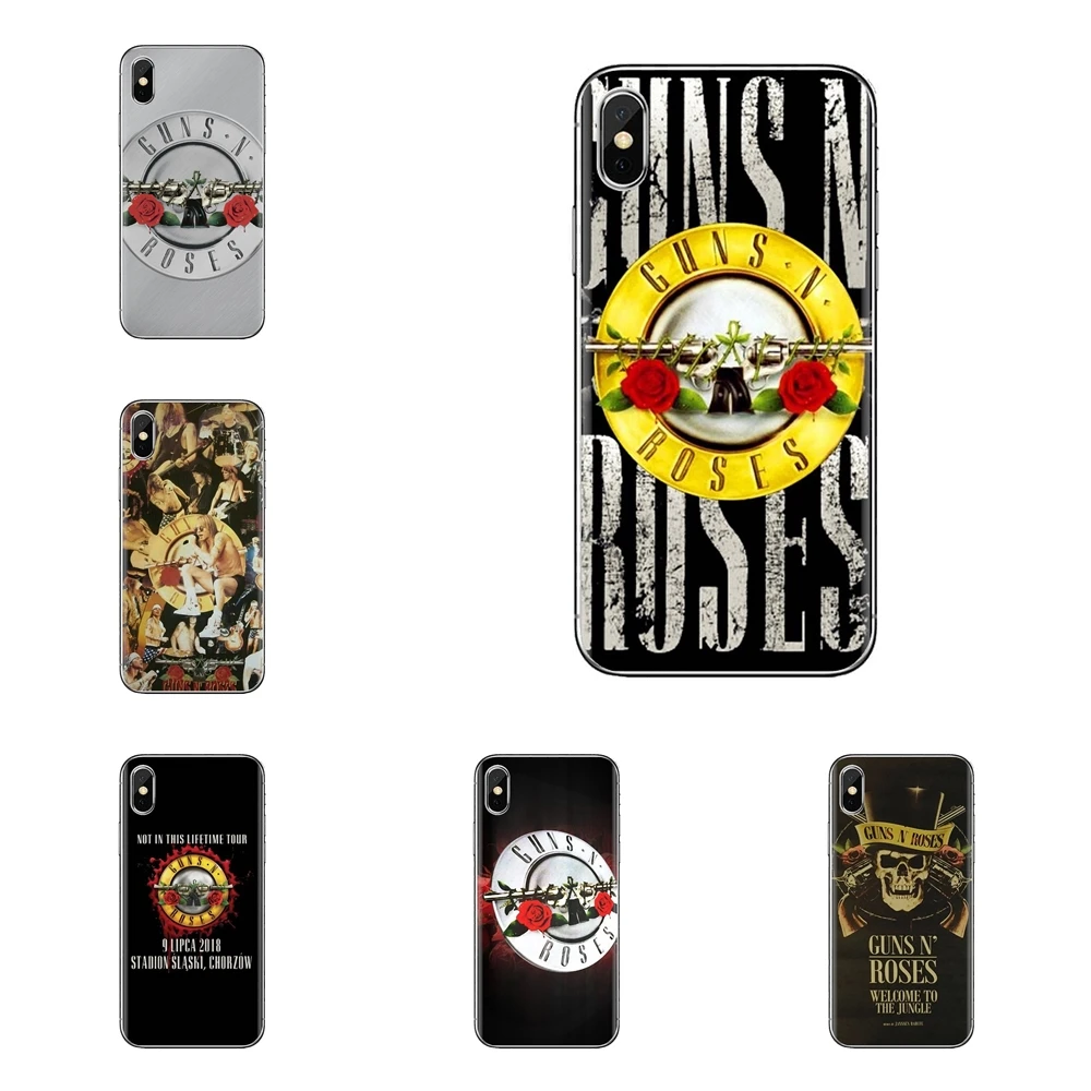guns n roses Music Bank For iPod Touch Apple iPhone 4 4S 5 5S SE 5C 6 6S 7 8 X XR XS Plus MAX Transparent Soft Shell Covers |