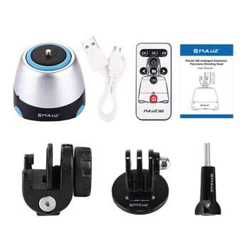 

Electronic 360 Degree Rotation Panoramic Tripod Head with Remote Controller Rotating Pan Head For Smartphones