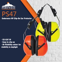 Portwest – protège oreilles à Clip pour casque de sécurité, protection HV, isolation phonique, réduction du bruit, prise rapide, PS47 