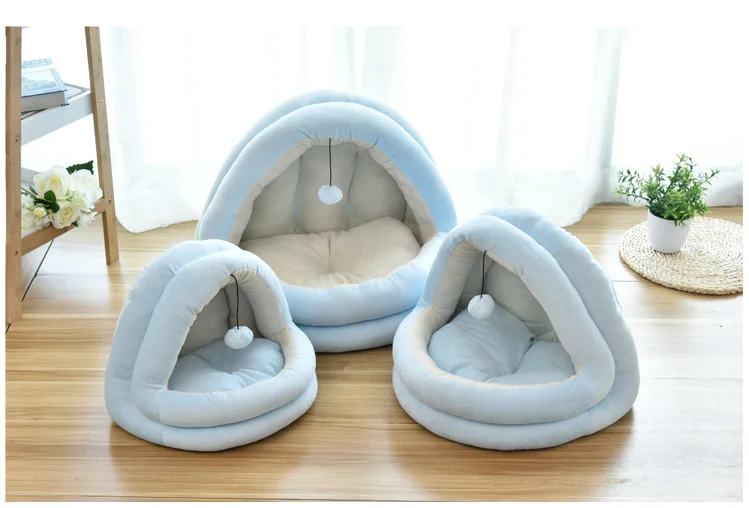 

Soft Cat Warm Small for cats Dogs Pet Cat Bed Indoor Kitten House Nest Collapsible Cat Cave Cute Sleeping Mats Winter Products