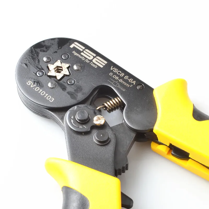 

VSC8 6-6A Crimping Plier Mini-type Self-adjustable 0.08-6mm 26-10AWG Precision Wire Connector TE Terminal Tool HSC8 6-6A FSE