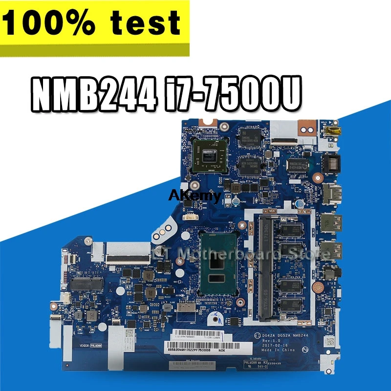 DG42A DG52A NMB244 основная плата для lenovo xiaoxin 5000 материнская плата для ноутбука Core SR341 I7-7500U DDR4 100% teste ok DG42A DG52A NMB244 основная плата для lenovo xiaoxin 5000 материнская плата для ноутбука Core SR341 I7-7500U DDR4 100% teste ok