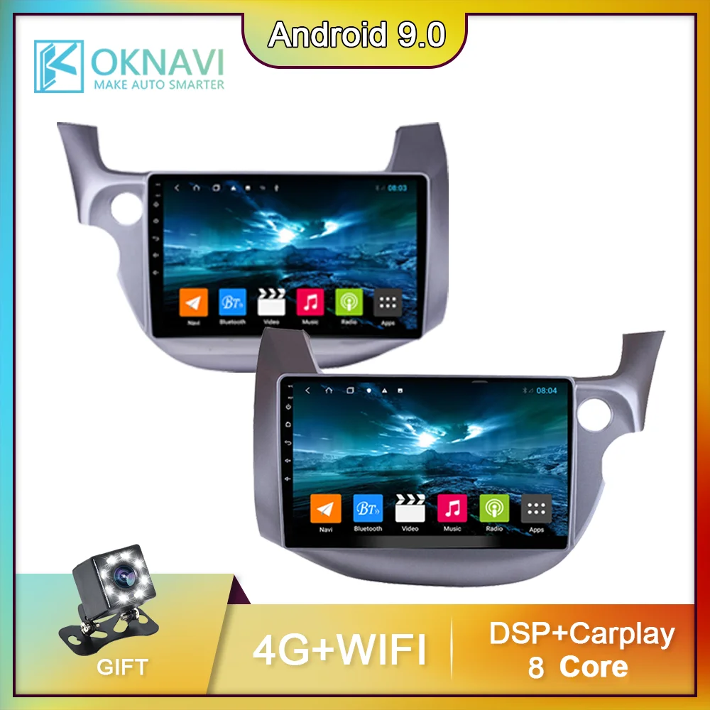 

Car Radio For Honda Fit Jazz 2007-2013 Multimedia Audio Stereo Video No CD Player GPS Navigation 2 Din Carplay Android Connector