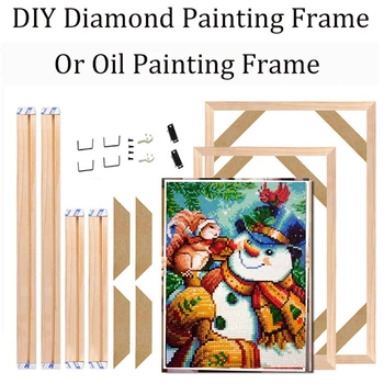 

2021 DIY Wood rhinestone pictures Frame DIY Diamond EmbroIdery full Frame DIY Diamond Painting Frame Christmas gift decor home