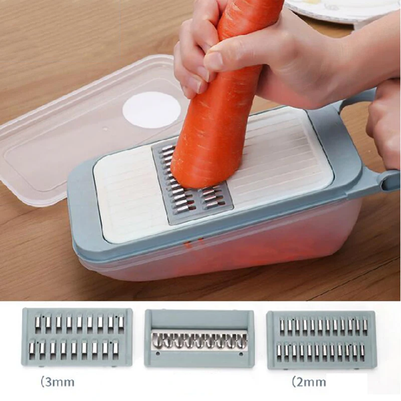 

045 Multifunctional shredded potato and vegetable chopper household shredder cutting flowers and dices