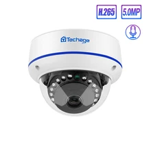 Techage 4MP 5MP H.265 камера видеонаблюдения с питание по сети еthernet 48 В купольная уличная IP камера видео Ntework наблюдение ONVIF система NVR комплект