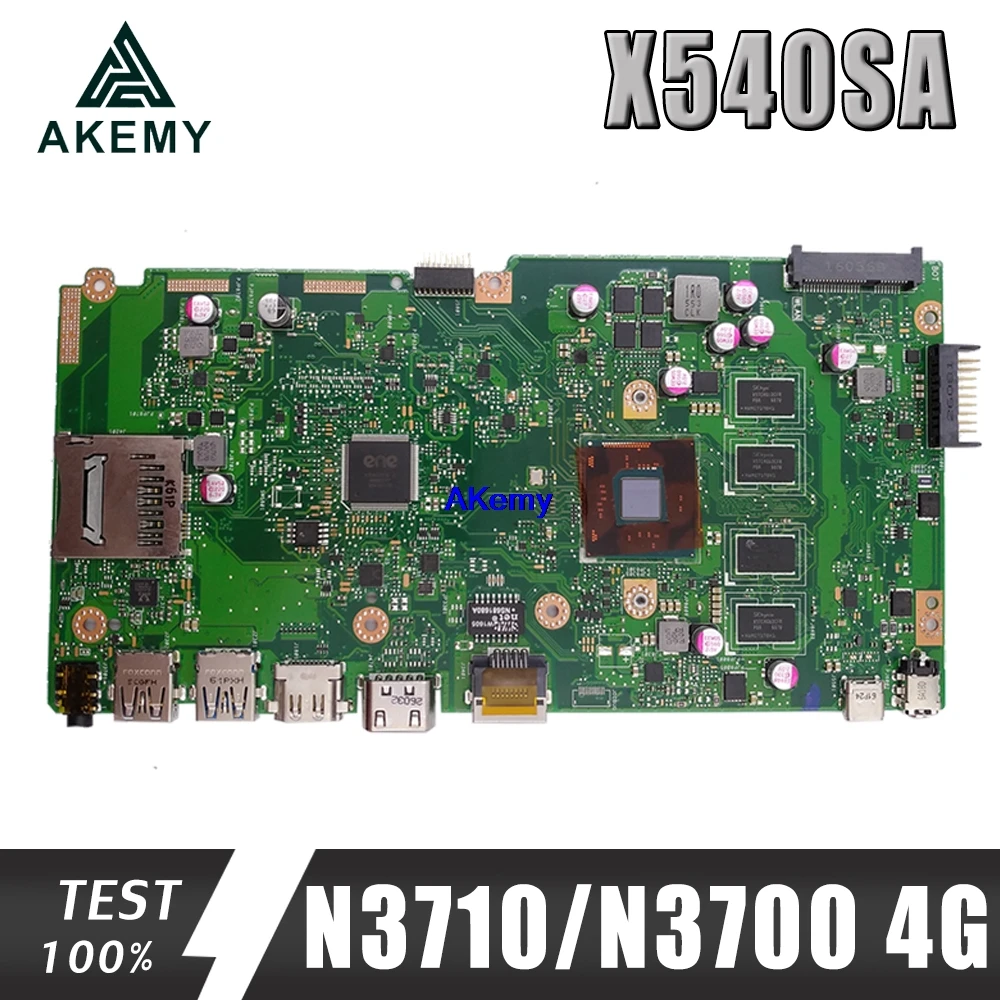 Новинка! Материнская плата X540SA REV 2,0 для ASUS X540 X540S X540SA X540SAA, материнская плата для ноутбука, тест ОК, 4 ГБ-RAM N3710/N3700 cpu