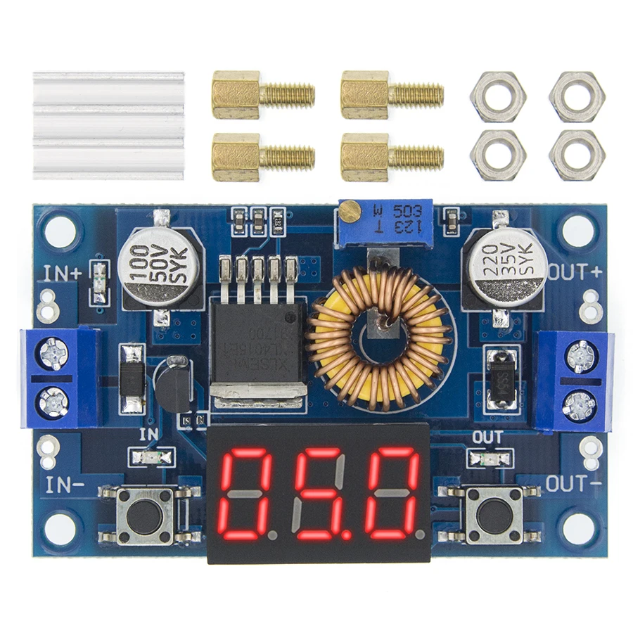 

20pcs XL4015 5A High power 75W DC-DC adjustable step-down module+LED Voltmeter Power supply module