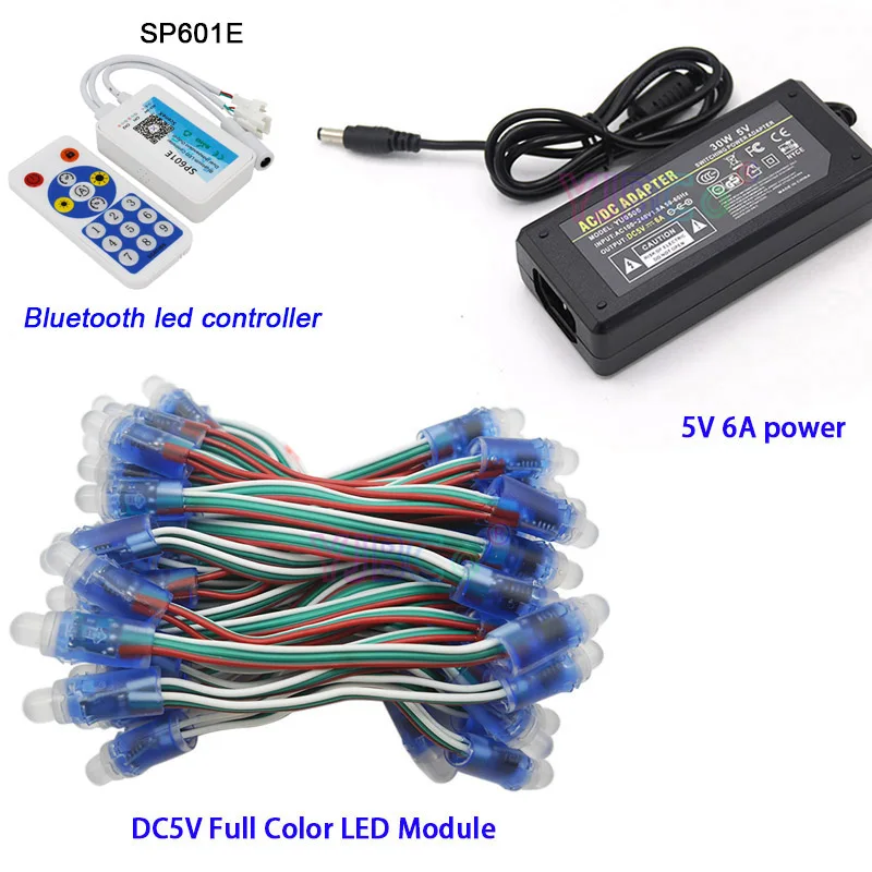 DC5V 50 шт. полноцветный IP68 WS2811 IC RGB Pixel Светодиодный светильник пиксели контроллер