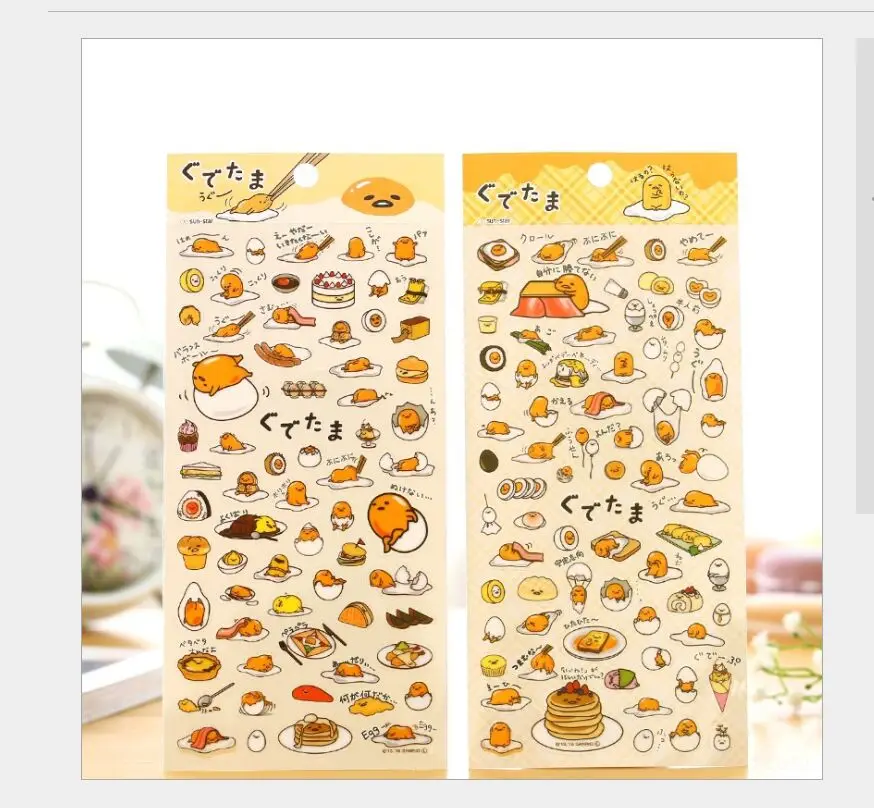 Милый мультфильм Sanrio Gudetama ленивое яйцо запечатывания наклейки дневник декоративные этикетки наклейки для скрапбукинга DIY стикеры для альбомов Escolar