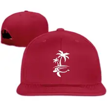 Гавайская пальма и морская черепаха мужские/женские бейсболки, унисекс плоская бейсболка