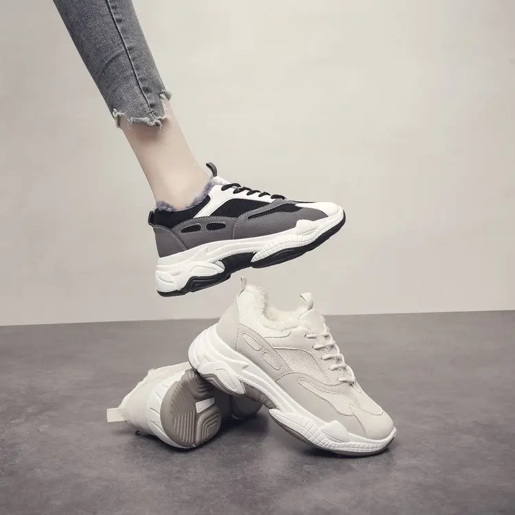 

Dad Shoes Women's 2019 Autumn And Winter New Style Warm Brushed And Thick Super Fire Versatile WOMEN'S Shoes INS Online Celebrit