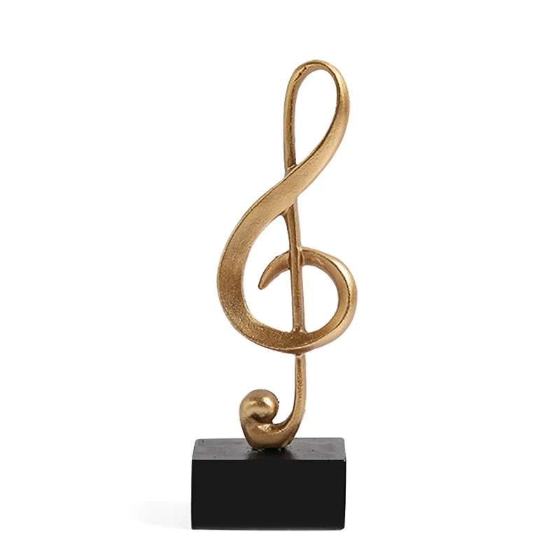 Ornament Crafts Golden Musical Note Handicraft Home Decor Figurine