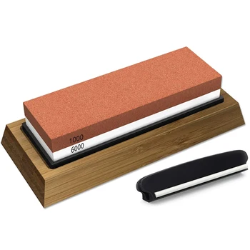 

Double-Sided Whetstone 1000/6000 Grit Whetstone Kit Outside / Home Kitchen Whetstone with Base