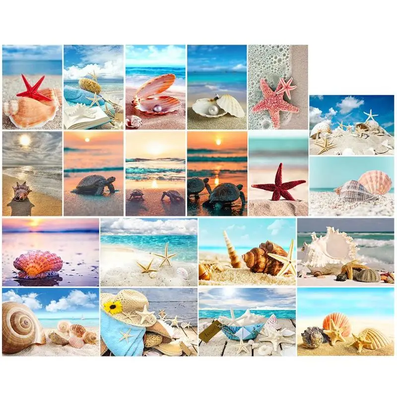 

5D DIY Full Drill Diamond Painting Beach Cross Stitch Embroidery Mosaic Kit