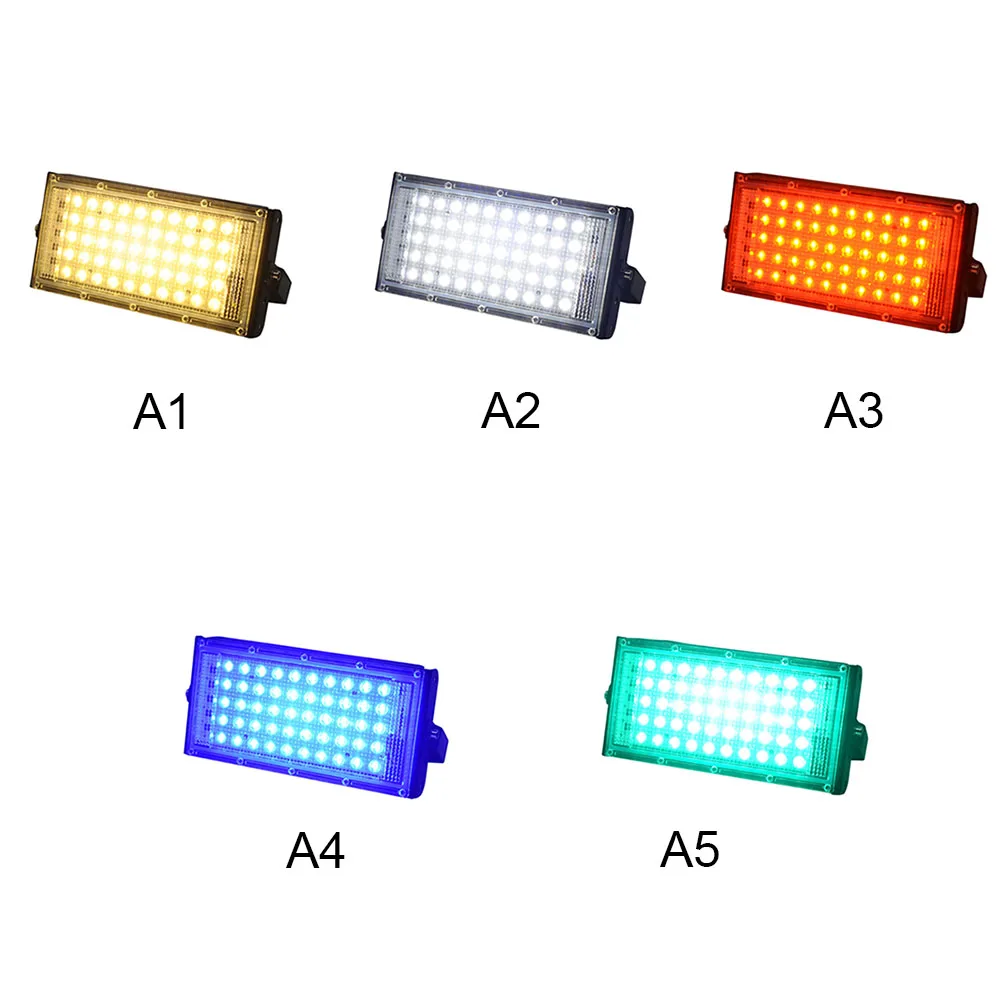 Светодиодный прожектор наружный прожектор 50 Вт промывная настенная лампа отражатель IP65 Водонепроницаемый Освещение Сад красный, зеленый, синий прожектор AC 220 В