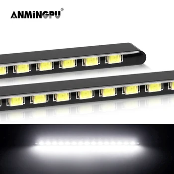

ANMINGPU 1pari Waterproof Bright DRL LED Daytime Running Light for Cars Headlight 12V White Universal LED DRL Extra Daylight