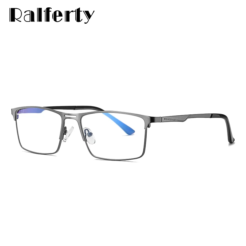 

Ralferty Male Computer Glasses Blue Light Blocking Glasses Frame Men Myopia Spectacle Frames Metal Rectangle Points 2020