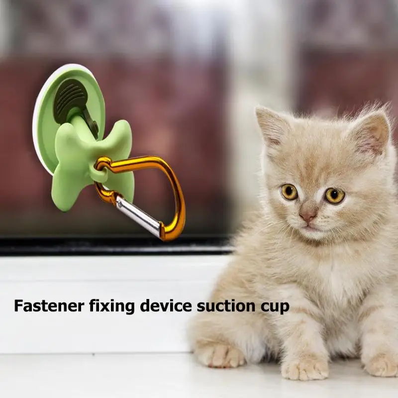 Pets Dog Cat Portable Holder Traction Sucker Wall Bracket Hook Plastic Portable Vacuum Adsorption Fixed for Outdoor Parking
