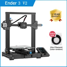 

CREALITY 3D Ender-3 V2 Mainboard With silent TMC2208 Stepper Drivers New UI&4.3 Inch Color Lcd Carborundum Glass Bed 3D Printer