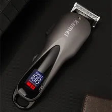 Kemei KM-1929 машинка для стрижки волос 100-240 В профессиональная электрическая машинка для стрижки волос с ЖК-дисплеем Высокая мощность салон для волос выделенный Ретро масло hea