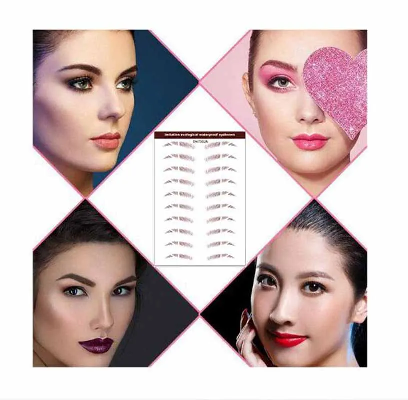 

6D наклейка для бровей в виде волос s макияж водостойкая тату-наклейка для бровей долговечная натуральная искусственная наклейка s косметика