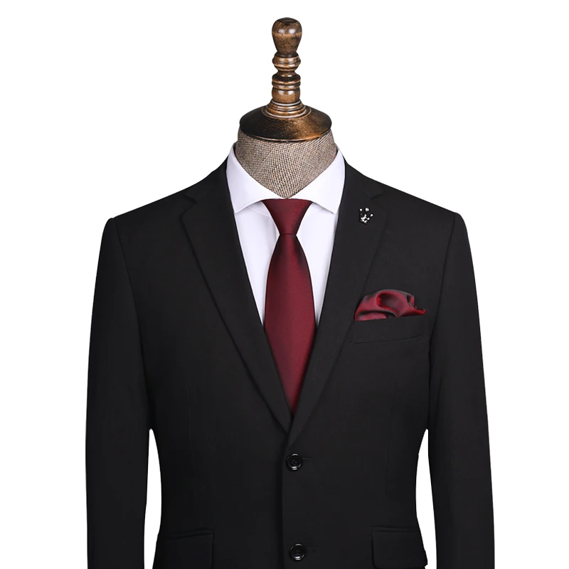 

Kaidvll Novelty Zipper Tie And Pocket Squard Set Mens Tie 8cm Solid Matte Color Classic Mens Tie For Formal Business Party