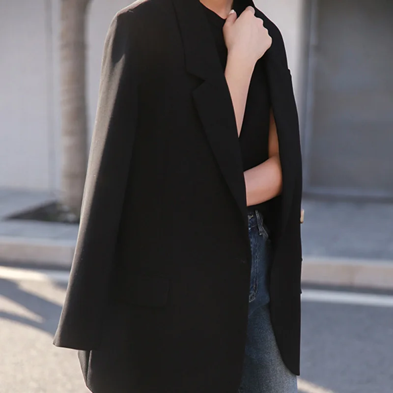 Spring women's suit casual solid color loose suit