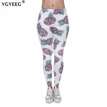 

YGYEEG Women Slim Spandex Plus Size Workout Leggings Autumn Leggings Push Up Printing Skinny High Elastic Female Pants Leggins