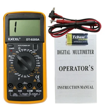 

DT9205A digital multimeter / large screen / digital display / with beep / automatic shutdown