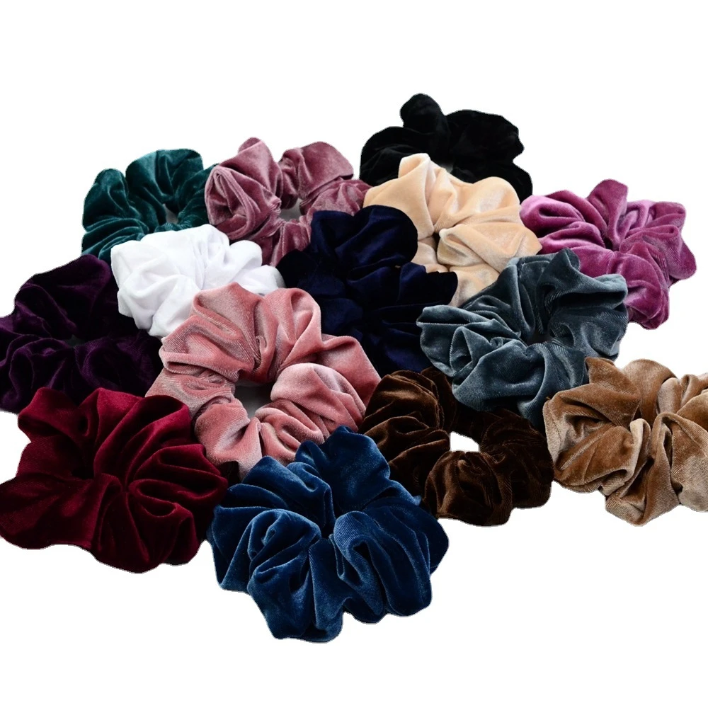 10 Pieces Big Size Velvet Scrunchies Girls’ Hair ties Women Hair Elastics Ties Accessories hair clips for long hair