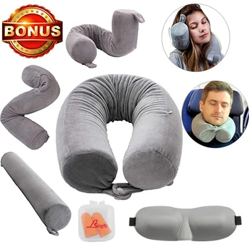 

Home Relax Pillow Twist Support Pillow for Neck Chin Back Leg Adjustable Memory Foam Roll Pillow for Travel Home Office