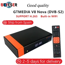 Топ Gtmedia V8 NOVA такой же, как Бесплатный комплект V9 SUPER DVB S2 спутниковый ресивер Встроенный wifi Поддержка H.265, AVS такой же, как на V8 super