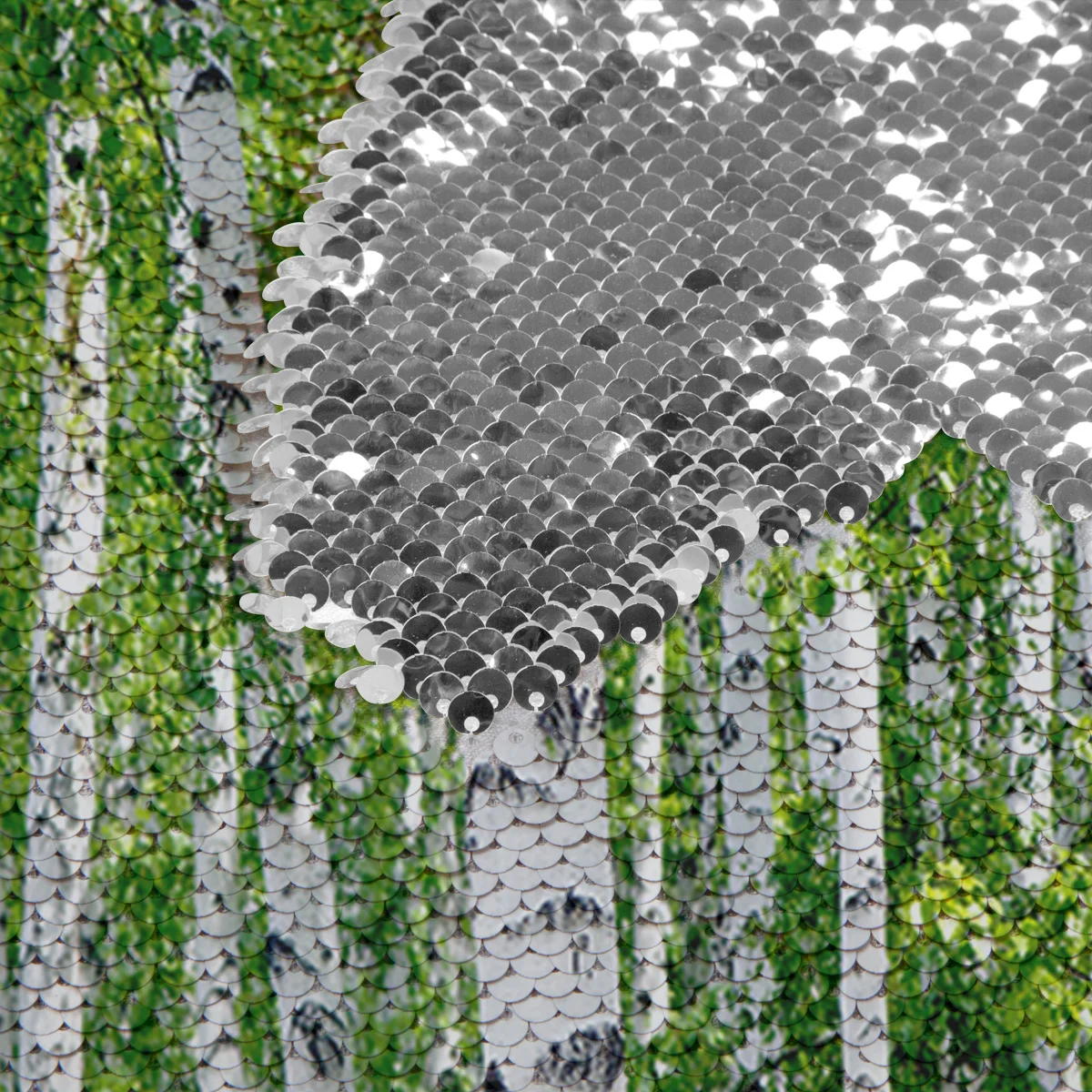 Birch Trees Nature Outdoor Magic Pillowcase Sequins Throw Pillow Case Home Decorative Reversible Double Sided Pillow Cover