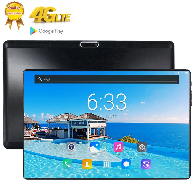 

2020 Tablet Android 9.0 10 Core 128GB ROM 8GB Rom 3G 4G LTE 1920 1200 IPS 13MP SIM Card ips tablet 2.5D Tempered Glass 10.1 Inch