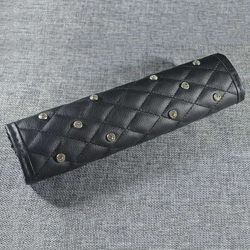 2 шт./пара чехол для ремня безопасности автомобиля кожаный ремень безопасности наплечный коврик Кристалл Стразы сиденье плечевой ремень защитный чехол