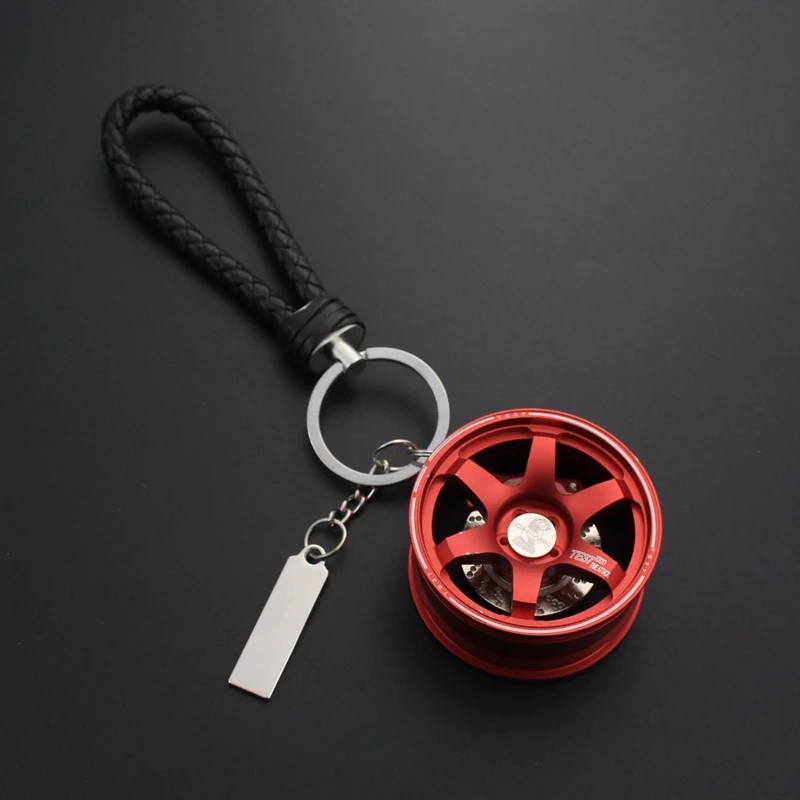 

Key Ring For Car Racing JDM Accessories Wheel Rim Brake Disc Model Key Chain Alloy Keychains Keyring For Keys Decoration Pendant