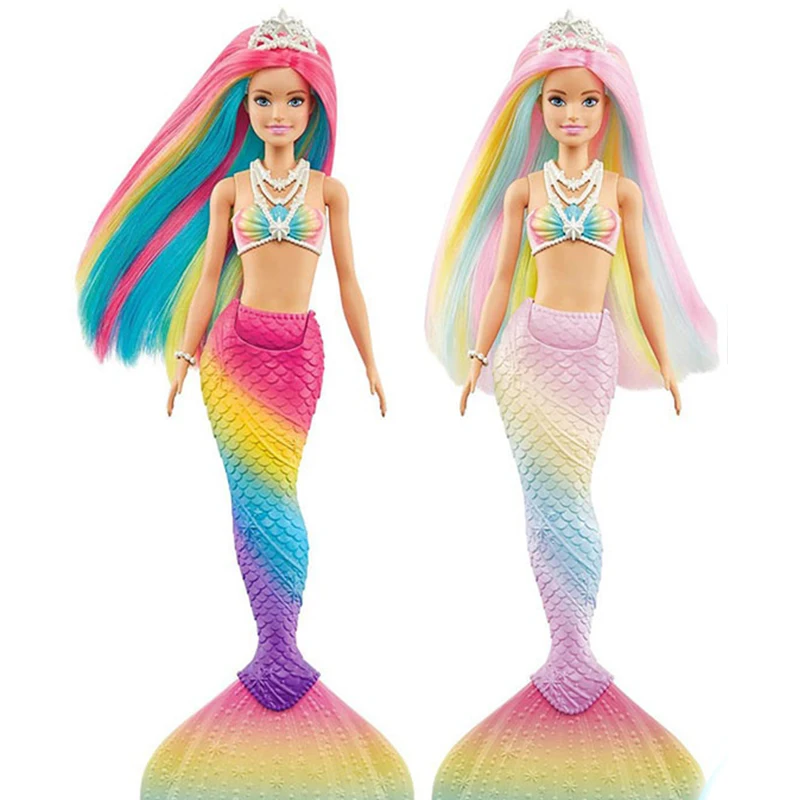 Original Barbie Doll Dreamtopia Mermaid Temperature Change Girls Dolls Princess Barbie Doll Toys for Children Fairy Tale Juguete