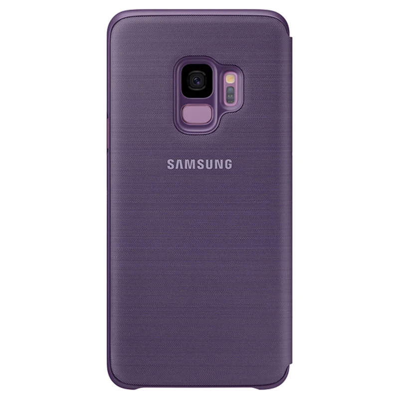 Оригинальный кожаный флип чехол для SAMSUNG с led подсветкой Etui Samsung Galaxy S9 G9600 + Plus S9Plus