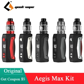 

Original GeekVape Aegis Max Kit 100W Box Mod with 5ml Zeus Sub Ohm Tank 0.4ohm Mesh Z1 Coil Electronic Cigarette Vape Vaporizer