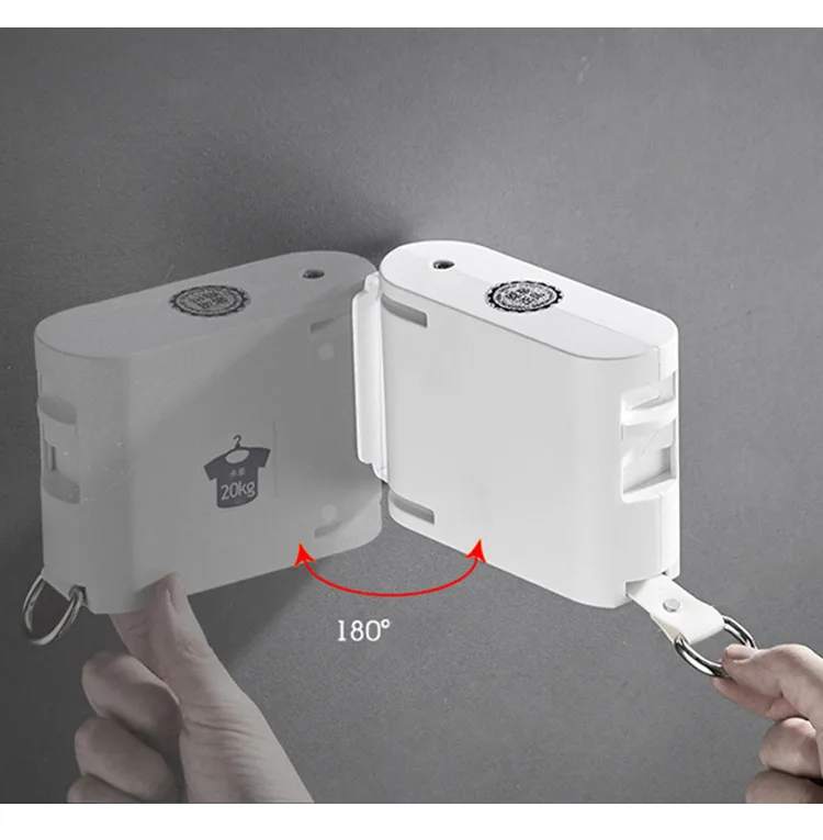 Retractable Clothesline Rope No Drilling Required Indoor Invisible Clothesline with Hanger Hole Drying Rack Balcony Clothes Line (8)