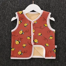 Флисовый детский жилет осенне-зимний теплый жилет с начесом для малышей жилет для девочек внутренняя одежда