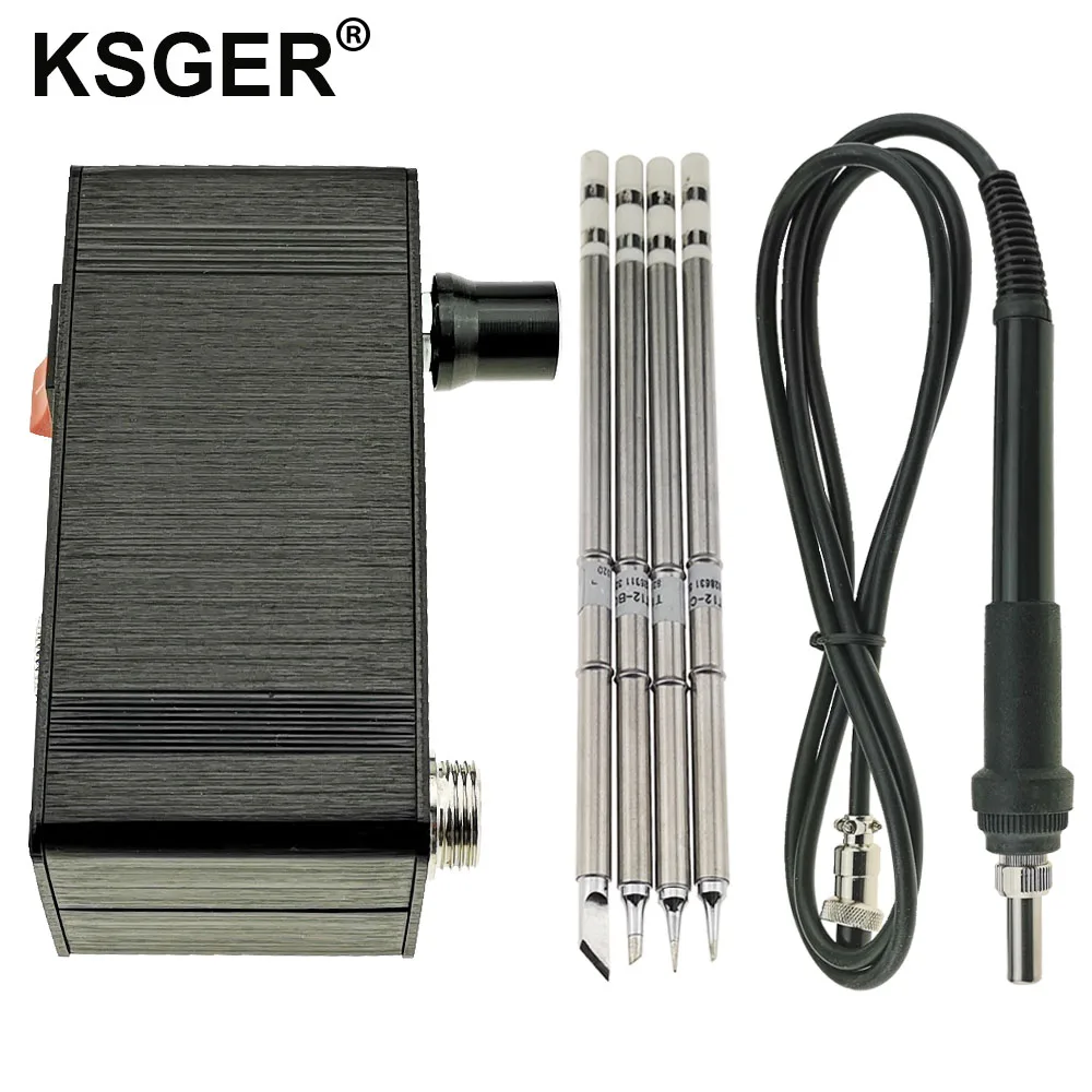 

KSGER Mini T12 Soldering Station DIY STM32 V2.0 OLED T12 Iron Tips Welding Kits ABS Plastic Handle Zinc Stand Quick Heating